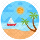 Insel Strand Tropischer Ort Icon