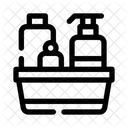 Trousse De Toilette Bouteilles De Voyage Articles De Toilette Hygiene Icône
