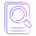 Trouver Un Fichier Un Document Une Loupe Icône