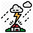 Trovao Tempestade Raio Ícone