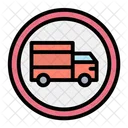 Truck Regulation Road Sign Icon