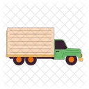 Truck Delivery Van Logistics Vehicle Moving Truck Cartoon Icon