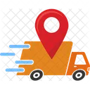 Truck Get Location Truck Delivery Icon