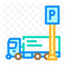 Truck Parking  Icon