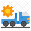 Truck Transportation Construction Icon