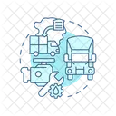 Truck Terminal Industrial Building Icon