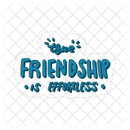 True friendship is effortless  Icon