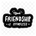 True friendship is effortless  Symbol