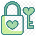 Key Lock Heart Icon