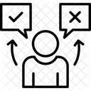 True Or False Decision Making Binary Choice Icon