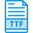 Truetype Font File File File Type Icon