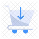 Trolley Down Cart Icon