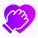 Trust Hand Heart Icon
