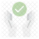 Hands Checkmark Approval Icon