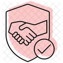 Trustworthy Partnership Color Shadow Thinline Icon Icon
