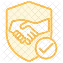 Trustworthy Partnership Duotone Line Icon Icon