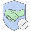 Trustworthy Partnership Lineal Color Icon Icon
