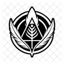 Truth Feather Enlightenment Tattoo Icon