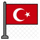 Turkei Landesflagge Flagge Icon