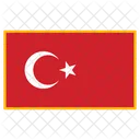 Turkei Flagge Land Symbol