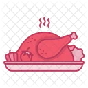 Truthahn Huhn Abendessen Icon