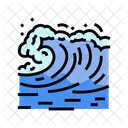 Tsunami Ola Clima Icono