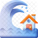 Tsunami Disaster Wave Icon
