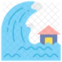 Tsunami Disaster Flooding Icon