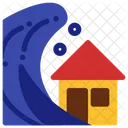 Disaster Wave House Icon