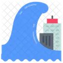 Tsunami Flood Tidal Wave Icon