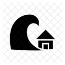 Glyph Tsunami Tsunami Disaster Icon