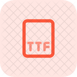 Ttf File Icon - Download in Flat Style