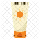 Tube De Creme Solaire Soins De La Peau Dessin Anime Icône