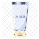 Tube De Gommage Exfoliant Soin De La Peau Dessin Anime Icône