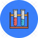 Tubos De Ensayo Matraz Quimico Cristaleria De Laboratorio Icono