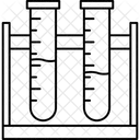 Tubos De Ensayo Matraz Quimico Cristaleria De Laboratorio Icono