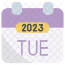 Tuesday 2023 Calendar Icon