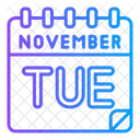 Tuesday November Calendar Icon