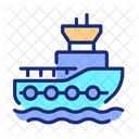Tugboat Transportation Boat Icon