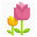 튤립 꽃 튤립 식물 튤립 아이콘