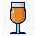 Vaso De Tulipan Cerveza Vidrio Icono