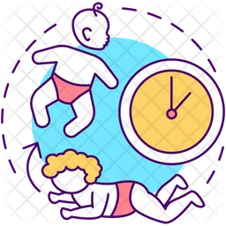 Tummy time and head up  Icon