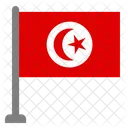 Flagge Land Tunesien Symbol