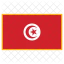 Tunesien Flagge Land Symbol