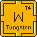Tungsten Preodic Table Preodic Elements 아이콘