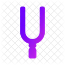 Tuning Fork Wave Propagation Vibration Icon