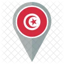 チュニジアの国旗 アイコン