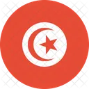 Tunisie Drapeau Pays Icône