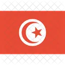 Tunisie Drapeau Monde Icône