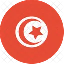 Tunisie Drapeau Monde Icône